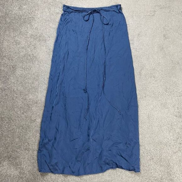 Michael Stars Women’s Small Blue Adjustable Tie Wrap Midi Skirt NWOT - Picture 3 of 5